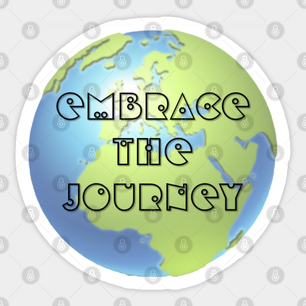 Roam the Globe: Embrace the Journey Ahead Sticker by Phygital Fusion